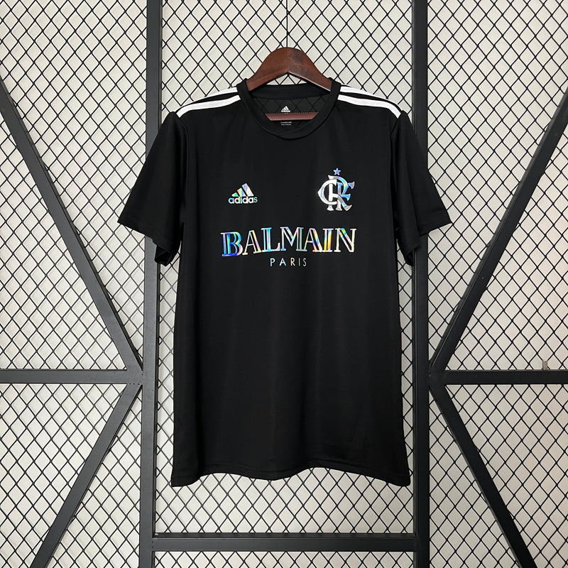 FLAMENGO MEN'S JERSEY LIMITED EDITION BALMAIN PARIS BLACK 24/25