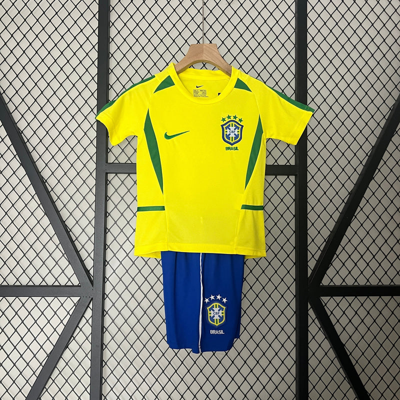 BRAZIL KIDS JERSEY SET I 2002 (RETRO)