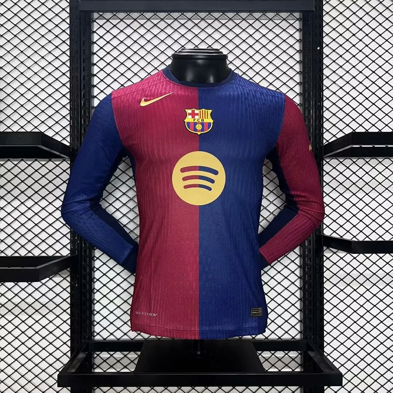 BARCELONA MEN'S JERSEY I 24/25 (PLAYER VERSION) LONG SLEEVE