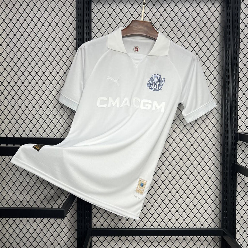 OLYMPIQUE DE MARSEILLE MEN'S JERSEY CELEBRATIVE EDITION 125th YEAR WHITE 24/25