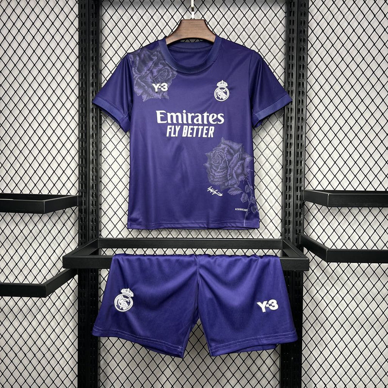 REAL MADRID KIDS JERSEY SET Y-3 DARK BLUE 24/25